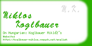 miklos koglbauer business card